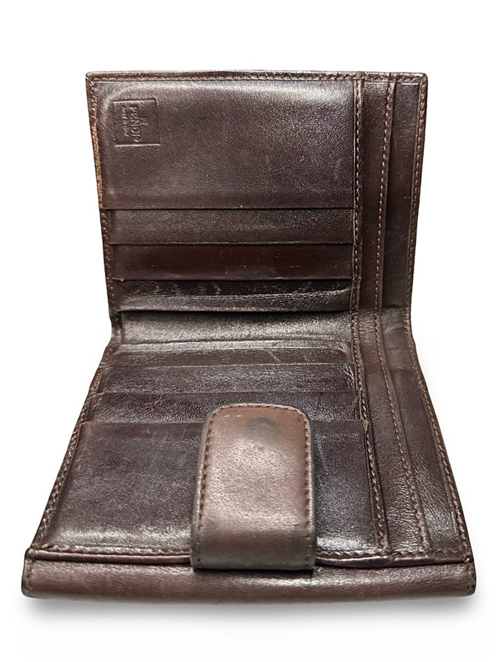 80’s FENDI Zucca wallet - bi fold with a Double Snap Closure - vintage pre loved - Picture 2 of 13